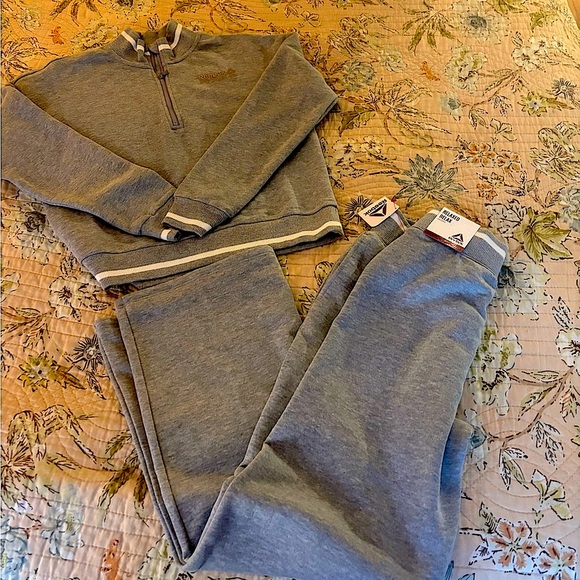 Reebok-Girls' Sweatsuit Set -2 Piece Active Sweatshirt and Jogger Pants XL - Picture 1 of 9